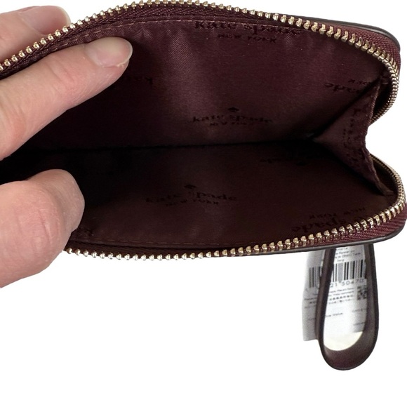 NWT Kate Spade Lucy Small Zip Wristlet – Spade Flower Grenache KH614 - Picture 3 of 8